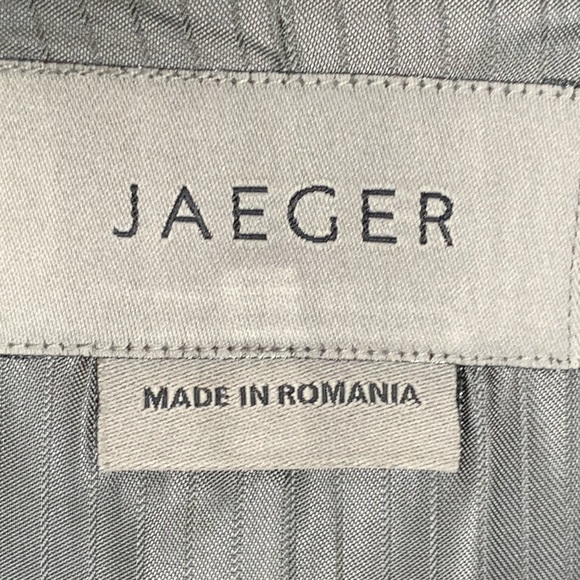 JAEGER Virgin Wool/Cashmere Blend Blazer Jacket Gray Size 8 - Picture 5 of 10